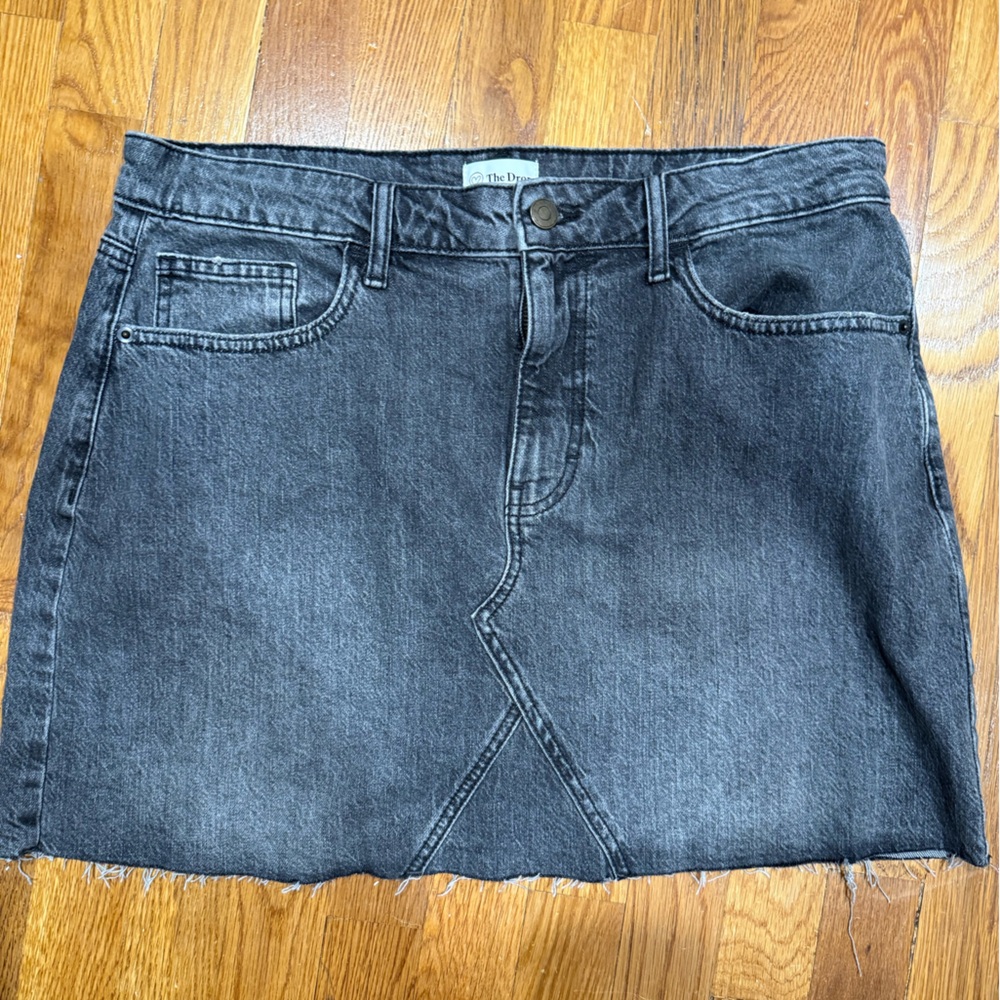 The Drop Grayish Black Denim Skirt size large